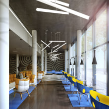 MOTEL ONE INTERIOR DESING. 3D, Arquitetura, Arquitetura de interiores, e Design de interiores projeto de santiago nuez fernandez - 16.04.2014