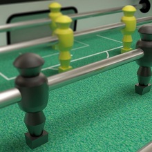 Modelado y texturizado 3D - Futbolín. Un proyecto de 3D de Mariano Fernández - 18.06.2015