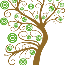 Vinilo árbol con círculos. Un proyecto de Ilustración de Adrián de la Fuente Ramos - 19.06.2015