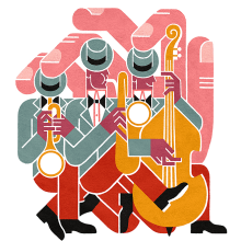 Jazz!. Design, Traditional illustration, and Advertising project by Carlos Arrojo - 05.31.2013