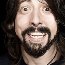 Ilustración Dave Grohl. Traditional illustration project by Nicolas Piñeiro - 06.23.2015