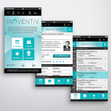 Inoventiv App - UI & UX. Un proyecto de UX / UI, Br, ing e Identidad, Gestión del diseño, Diseño de producto y Diseño Web de Richard Nita - 25.06.2015