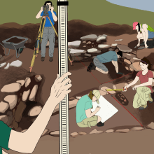 Arqueologia i arqueòlegs III (Excavació). Un proyecto de Ilustración tradicional de Mery - 25.08.2014