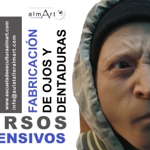 CURSOS INTENSIVOS ESCULTURA HIPERREALISTA Y FABRICACIÓN DE OJOS Y DIENTES. Fine Arts, and Sculpture project by Bárbara almArt - 06.30.2015