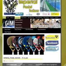 Imperial Pádel Indoor. Web Design projeto de Diego Collado Ramos - 02.07.2015