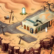 Post-apocalyptic game. Ilustração tradicional, Animação, e Design de jogos projeto de Jose Barrero - 03.07.2015