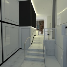 PROYECTO 3D  INTERIORISMO PORTAL EN MADRID. Un proyecto de Arquitectura, Arquitectura interior, Diseño de interiores y Diseño de iluminación de Lumasa Proyectos - 06.07.2015