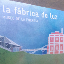 Tríptico para La Fábrica de Luz. Museo de La Energía. Br, ing e Identidade, e Design gráfico projeto de Carmela Sanchez Nadal - 21.02.2015