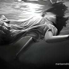 Underwater feel. Traditional illustration, and Fine Arts project by Marta Rodriguez - 07.08.2015
