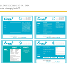 EXSA EXCELENCIA SALUD MAQUETACION WEB. Web Design projeto de Agustina Lizan Duci - 08.07.2015