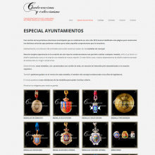 Web portfolio Condecoraciones y Coleccionismo. Un proyecto de Desarrollo Web de Cristina Alvarez Pagán - 31.12.2013