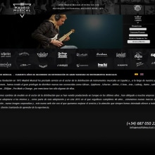 Landing Page Madrid Musical Distribuidora de Instrumentos Musicales. Un proyecto de Diseño Web de Álvaro Alcibi Baquero - 13.06.2015
