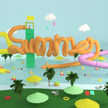 Summer Ein Projekt aus dem Bereich Design, Motion Graphics und 3D von Sergio García Arribas - 12.07.2015