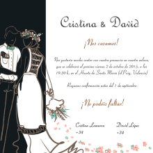 diseño para boda Cristina y David. Design gráfico projeto de Joaquin Lamarca Oliveira - 19.04.2015