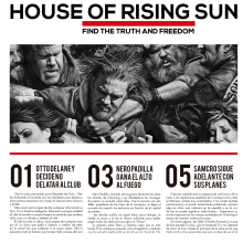 "House of rising sun". Design editorial, e Design gráfico projeto de Patricia Teller - 14.04.2015