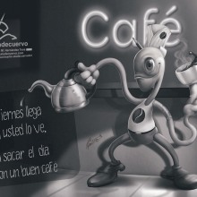 Viernes de Cafe. Traditional illustration, and Character Design project by Martin Mariano Hernandez Tena - 07.15.2015