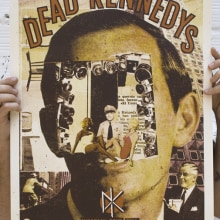Dead Kennedys cartel de gira . Design, Screen Printing, and Collage project by Münster Studio - 07.15.2015
