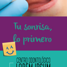 Dentist advertising flyer example. Design, Br, ing, Identit, and Graphic Design project by Natalia Beato Pérez - 07.20.2015