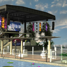Diseño 3D discoteca Falkata (Playa de Gandia). Design, Film, Video, TV, 3D, Architecture, and Product Design project by Selmi - 03.21.2014