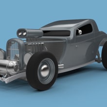 Hot Rod 3D. 3D, Direção de arte, e Design de automóveis projeto de Yolanda Afán - 29.06.2015