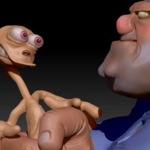 Kowalski & Ren - Zbrush. 3D, and Character Design project by Mario Escudero Hern - 11.29.2012