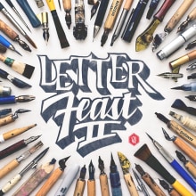 Letter Feast #2. Un proyecto de Br, ing e Identidad, Diseño gráfico, Tipografía y Caligrafía de Joan Quirós - 13.09.2015