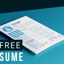 Free resume template Ein Projekt aus dem Bereich Design, Br, ing und Identität, Verlagsdesign und Grafikdesign von David Gómez Collí - 04.08.2015