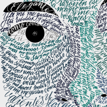 Retrato con letra ligada. Un proyecto de Ilustración tradicional, Tipografía y Caligrafía de Miguel Angel Contreras Cruz - 05.08.2015