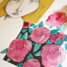 Rose garden. Traditional illustration project by wäwä - 03.14.2015