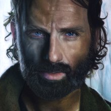Retrato a pastel de Andrew Lincoln (Rick Grimes en Wlaking Dead) . Traditional illustration, Fine Arts, and Painting project by Adrián Durá Reina - 08.05.2015