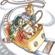 Don Gerundio y la montaña rusa del lenguaje. Ilustraciones. Ilustração tradicional projeto de FRANCISCO POYATOS JIMENEZ - 22.05.2015