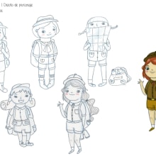 Diseño de personaje: Niña exploradora Ein Projekt aus dem Bereich Traditionelle Illustration und Design von Figuren von Paula Hurtado Arenas - 09.08.2015