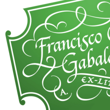 'Ex Libris' para Francisco C. Gabaldón. Un progetto di Calligrafia di Alberto Álvarez - 12.08.2015