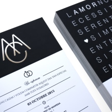 Wedding Invitation MC. Un proyecto de Br, ing e Identidad y Diseño gráfico de Carles Ivanco Almor - 15.08.2015