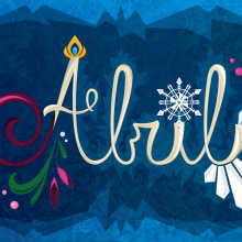 Nombres con estilo Ana y Elsa de Frozen. Un proyecto de Caligrafía de valeria zicarelli - 19.08.2015