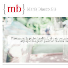 Web para María Blasco Gil {Mb}. Design, Br, ing e Identidade, Design gráfico, Web Design, e Desenvolvimento Web projeto de Borja González de Rivas - 09.11.2014