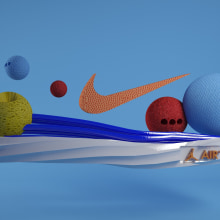 Zapatilla Nike Air. Design, Motion Graphics, 3D, Br, ing e Identidade, e Pós-produção fotográfica projeto de ANTONIO BARBERO ALMODÓVAR - 23.08.2015