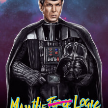 Darth Spock. Design, Traditional illustration, Fine Arts, T, and pograph project by Blanca Lemus - 08.24.2015
