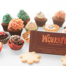 Wonkafé Cafetería-Pastelería. Br, ing e Identidade, e Design gráfico projeto de Mani Sahuquillo - 11.06.2012