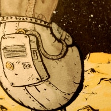 Avestruz espacial. Un proyecto de Ilustración tradicional y Diseño de personajes de David Permanyer Lastra - 25.08.2015