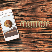Wake up! Groundhog - App para iOs. Design de jogos, e Design interativo projeto de Silvia Fernández-Pacheco - 20.05.2015