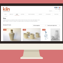 Kiln, Ceramics & design - Tienda online para un taller de cerámica que vende objetos de artesanía. Een project van UX / UI y Webdesign van Diego García de Enterría Díaz - 30.08.2015