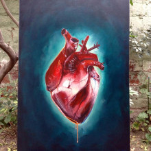 Corazon. Traditional illustration, and Painting project by Javier Casanueva G. - 08.30.2015