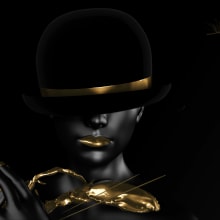 GOLDEN BLACK. Motion Graphics, 3D, Art Direction, Br, ing, Identit, and Graphic Design project by Melo - 09.02.2015