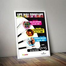 Cartel "Arte para expresarte". Publicidade, Educação, e Design gráfico projeto de Alex Goienetxea - 05.10.2014