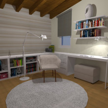 Zona de lectura. 3D, Interior Architecture & Interior Design project by Lorena García - 10.11.2014