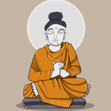 Buddha. Ilustração tradicional projeto de Patricia Puig - 06.09.2015