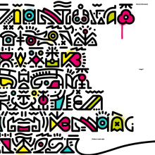 Offf Unmasked. Ilustração, e Tipografia projeto de Marta Cerdà Alimbau - 07.09.2015