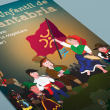 Cartel Día Infantil de Cantabria - 2015. Traditional illustration, Advertising, Graphic Design, and Marketing project by JOSÉ MANUEL PASTRANA MARTÍNEZ - 09.10.2015