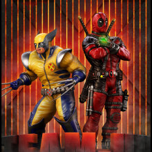 Deadpool / Wolverine. Team Up. 3D.. 3D, Animation, Character Design, Game Design, To, Design, and Comic project by MARC MONS - 09.12.2015